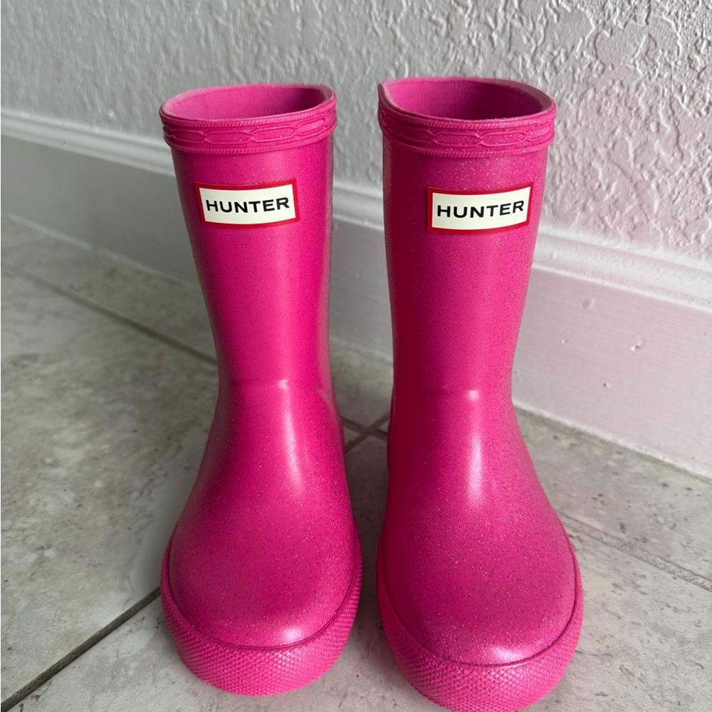 Hunter Fuchsia Waterproof Boots - Toddler
